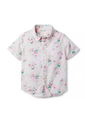 Janie and Jack Floral Poplin Shirt